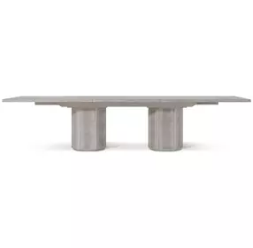 Spencer ST James Argento 132" Extendable Rectangular Dining Table