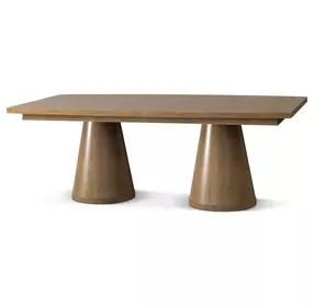 Coastal Tobacco 120" Extendable Rectangular Galveston Dining Table