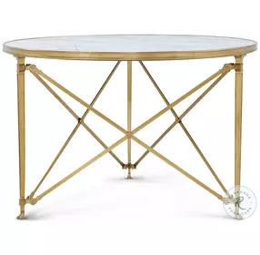 Spencer London Cannes Brass 45" Round Center Table