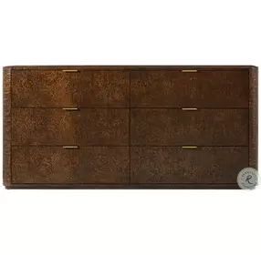 Kesden Pyramid Brown 6 Drawer Dresser