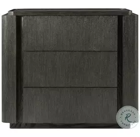 Repose Charcoal Oak Closed 3 Drawer Nightstand