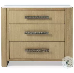 Essence Blonde And Marble 3 Drawer Nightstand