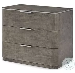 Hudson Pebble Grey 3 Drawer Nightstand
