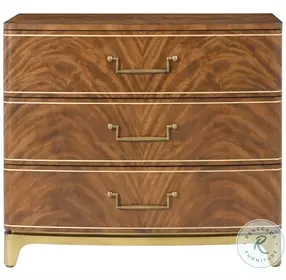 Spencer London Edwardian Brown 3 Drawer Nightstand