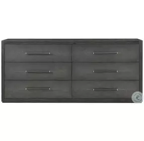 Maxwell Obsidian And Shagreen 6 Drawer Dresser