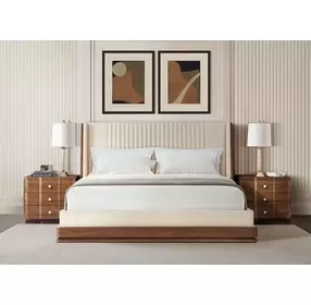 Spencer Coronet Auburn and Nickel 3 Drawer Walnut Nightstand