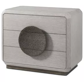 Spencer ST James Argento and Deep Brown 3 Drawer Nightstand
