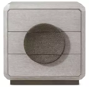 Spencer ST James Argento and Deep Brown 3 Drawer Small Nightstand