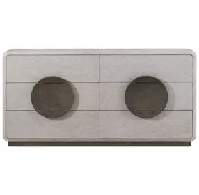Spencer ST James Argento and Deep Brown 6 Drawer Dresser