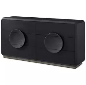 Spencer ST James Onyx and Deep Brown 6 Drawer Dresser