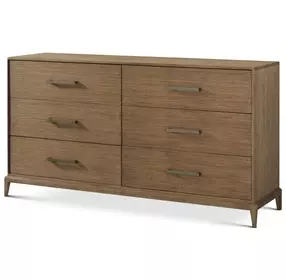 Coastal Tobacco 6 Drawer Townsend Dresser