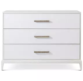 Coastal Sandbar 3 Drawer Mizner Bachelor's Chest with Wallpaper