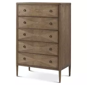 Willow Creek Tobacco 5 Drawer Woodford Tall Chest