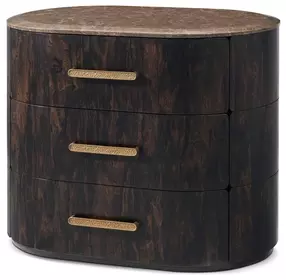 Judith Leiber Couture Bourbon 3 Drawer Encore I Quartz Top Nightstand