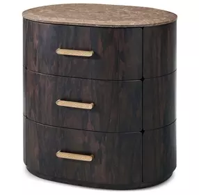Judith Leiber Couture Bourbon 3 Drawer Encore II Quartz Top Nightstand