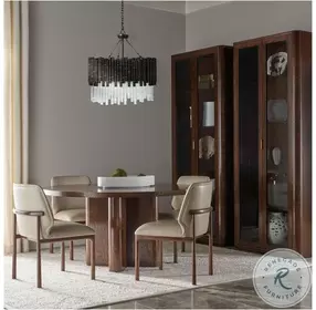 Kesden Pyramid Brown 2 Door Curio Cabinet