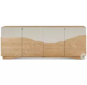 Origins Wooden Citrine And Sesame Strata 4 Doors Credenza