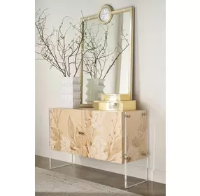 Bouquet Buttercream and Beige 2 Door Accent Cabinet