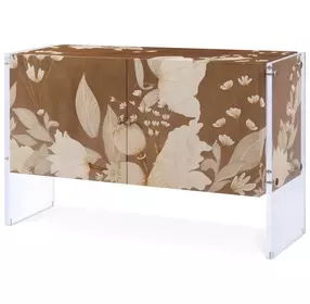 Bouquet Toasted Cashew and Beige 2 Door Accent Cabinet