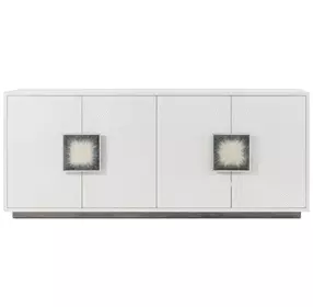 Panos Cream and Blue 4 Door Sideboard