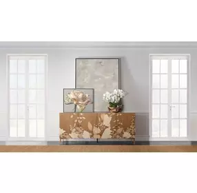 Bouquet Toasted Cashew and Beige 4 Door Sideboard