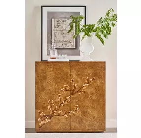 Perch Toffee 2 Door Flora Bar Cabinet