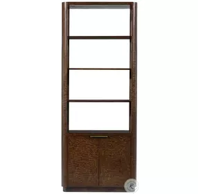 Kesden Pyramid Brown 4 Shelves Bookshelf