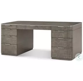 Hudson Pebble Grey 72" 9 Drawer Home Office Set