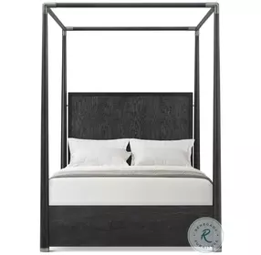 Kesden Silent Black Queen Poster Canopy Bed