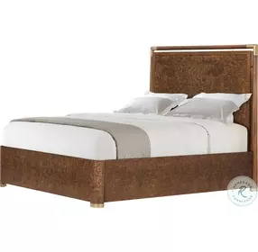 Kesden Pyramid Brown Wood Low Profile Panel Bedroom Set