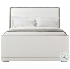 Hudson Pebble Grey Upholstered Queen Panel Bed