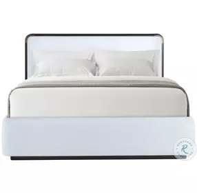 Luna Palmer Upholstered Queen Metal Bed