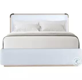 Luna Cascade Upholstered Queen Metal Bed