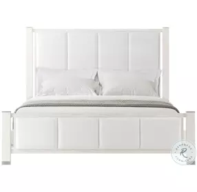 Breeze Sea Salt Upholstered King Low Profile Panel Bed