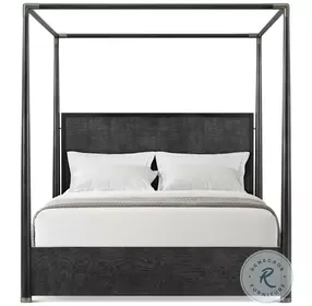 Kesden Silent Black King Poster Canopy Bed