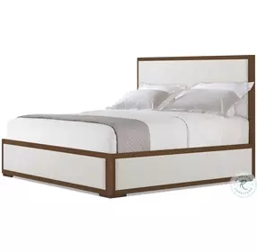 Surrey Brownstone Upholstered King Low Profile Panel Bed