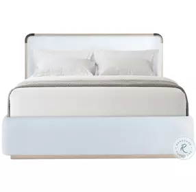 Luna Cascade Upholstered King Metal Bed