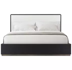 Spencer ST James Cream and Onyx Upholstered Panel Bedroom Set