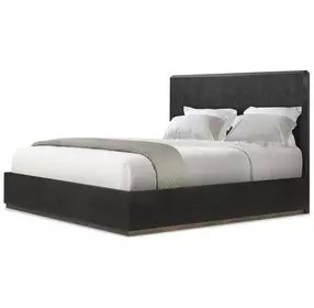 Spencer ST James Onyx and Deep Brown King Panel Bed