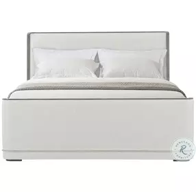 Hudson Pebble Grey Upholstered California King Panel Bed