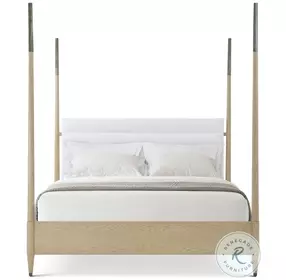 Balboa Coastal Grey California King Canopy Bed