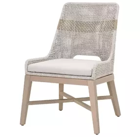 Tapestry Pumice Performance Fabric Upholstered Outdoor Dining Chair Set of 2