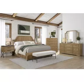 Magnolia Cashew Arched Dresser Mirror