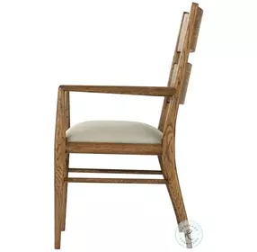 Nova Dawn And Draper Performance Fabric Ladder Back Dining Arm Chair