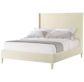 TA Studio Overcast Leather Queen Upholstered Palmer Panel Bed