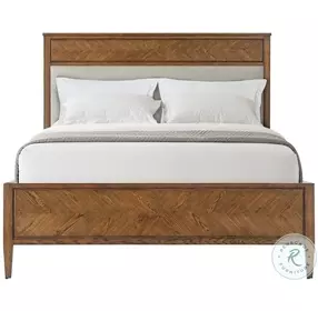 Nova Dusk And Draper Performance Fabric Upholstered Queen Low Profile Panel Bed