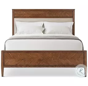 Nova Dusk And Draper Performance Fabric Upholstered King Low Profile Panel Bed
