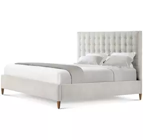 TA Studio Rowan and Gray Performance Fabric California King Upholstered Panel Bed