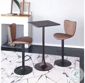 Spot Black And Bronze Square Bar Table