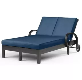 Monterey Spectrum Indigo 78" Outdoor Double Chaise with Self Welt